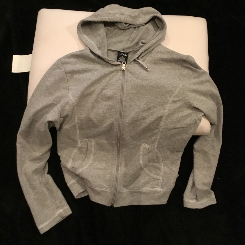 BCG grey fitted hoodie